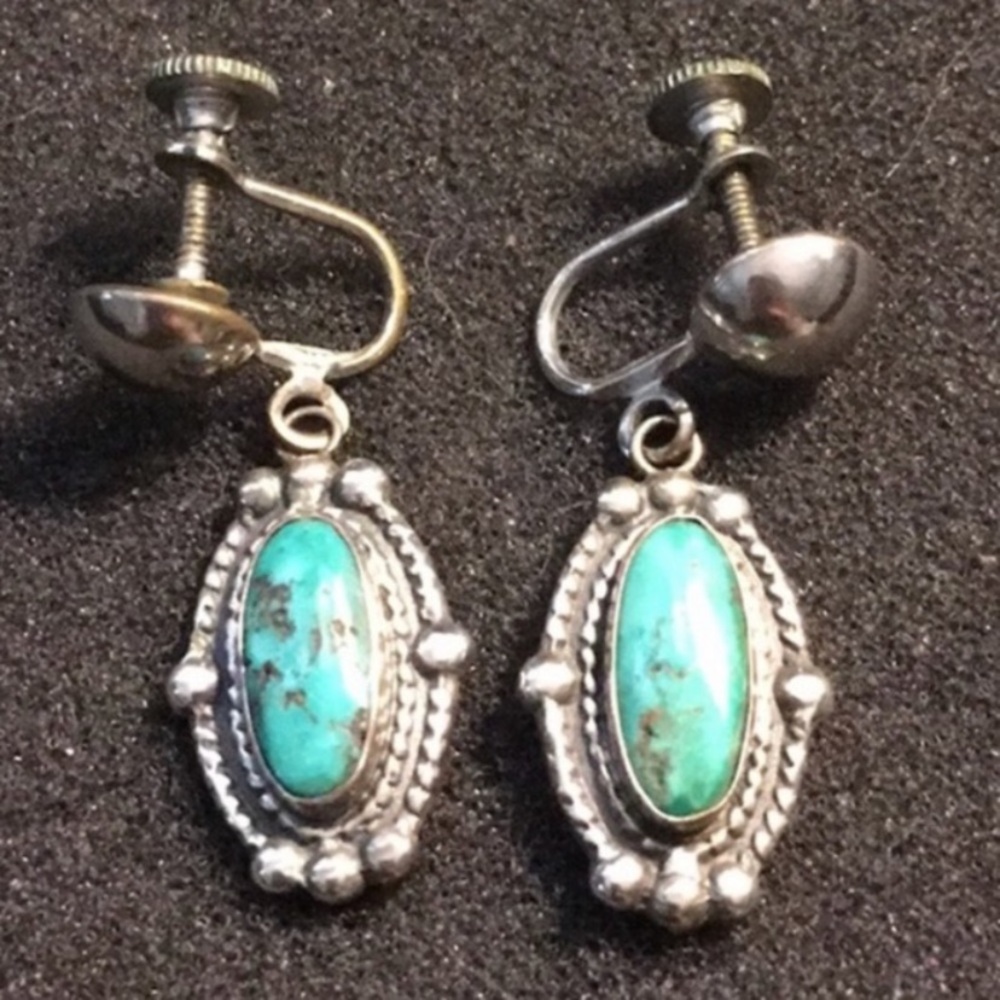 Antique Genuine Turquoise earrings